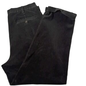 Vtg GAP Easy Fit Corduroy Pants Mens 38 x 30 Black Pleated Cuffed 90s Y2K Preppy
